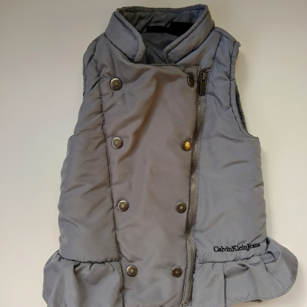 Girls gray Calvin Klein vest, size 3
